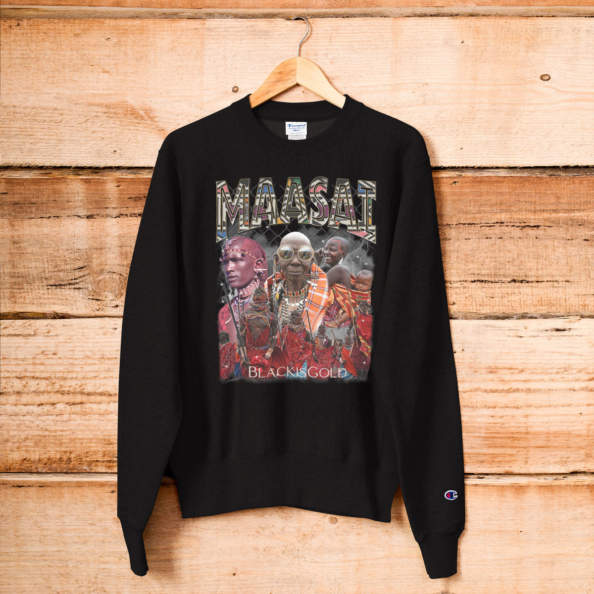 Maasai Champion Sweatshirt – BlackisGoldco