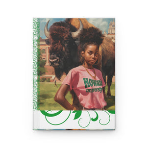 Howard Girl Pink and Green Bison Hardcover Journal Matte