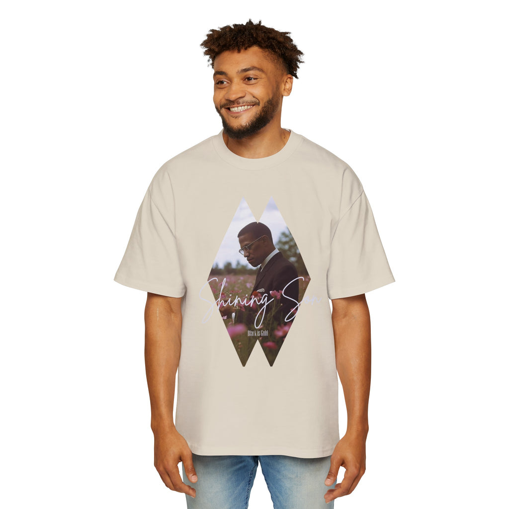 Malcolm X Art Shining Men's Heavy Oversized Tee