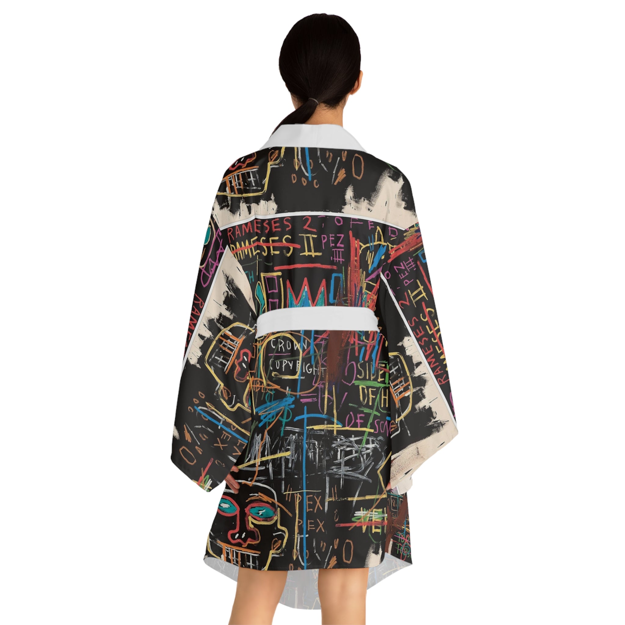 Basquiat Long Sleeve Kimono Robe (AOP)