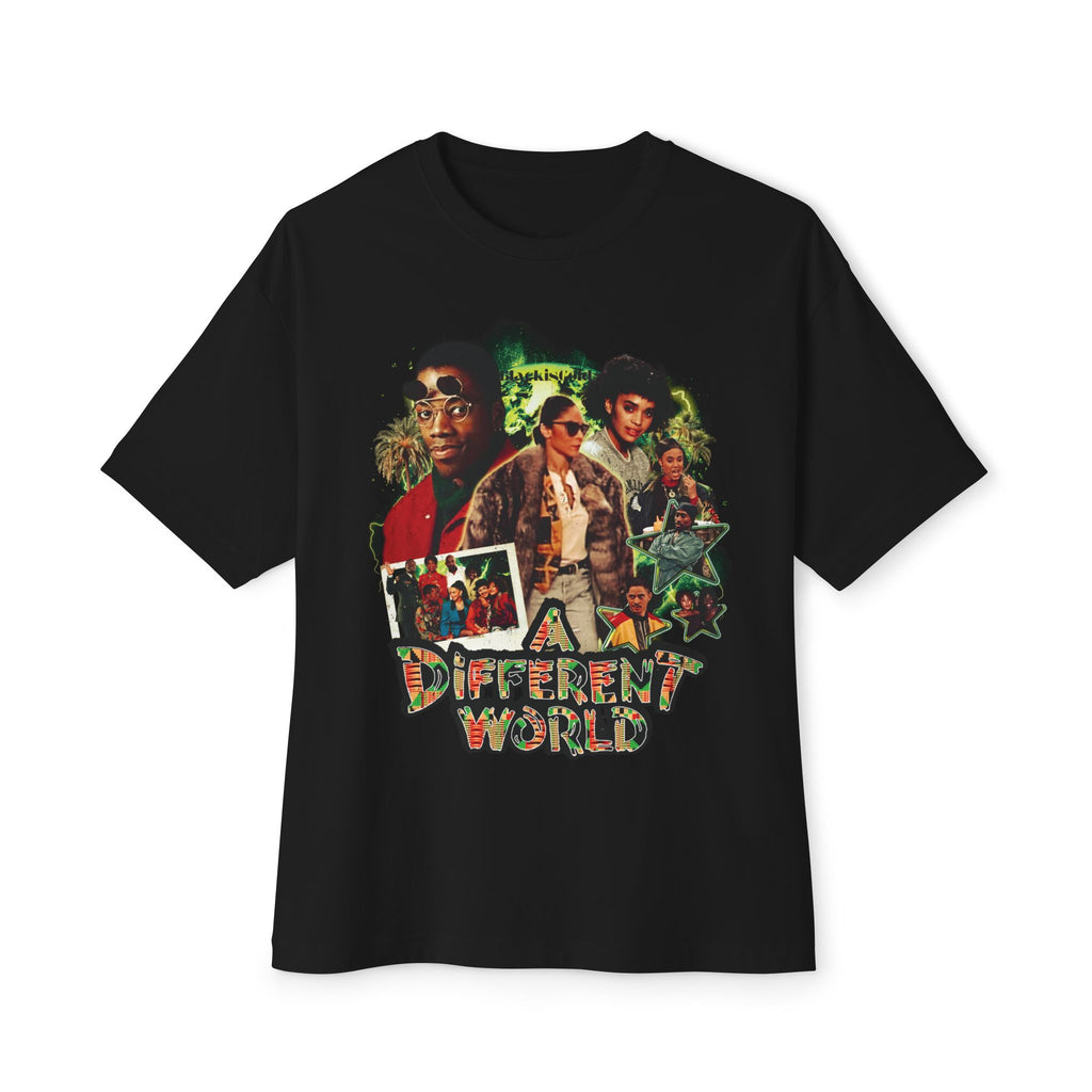 Different World Vintage Style Unisex Oversized Boxy Tee