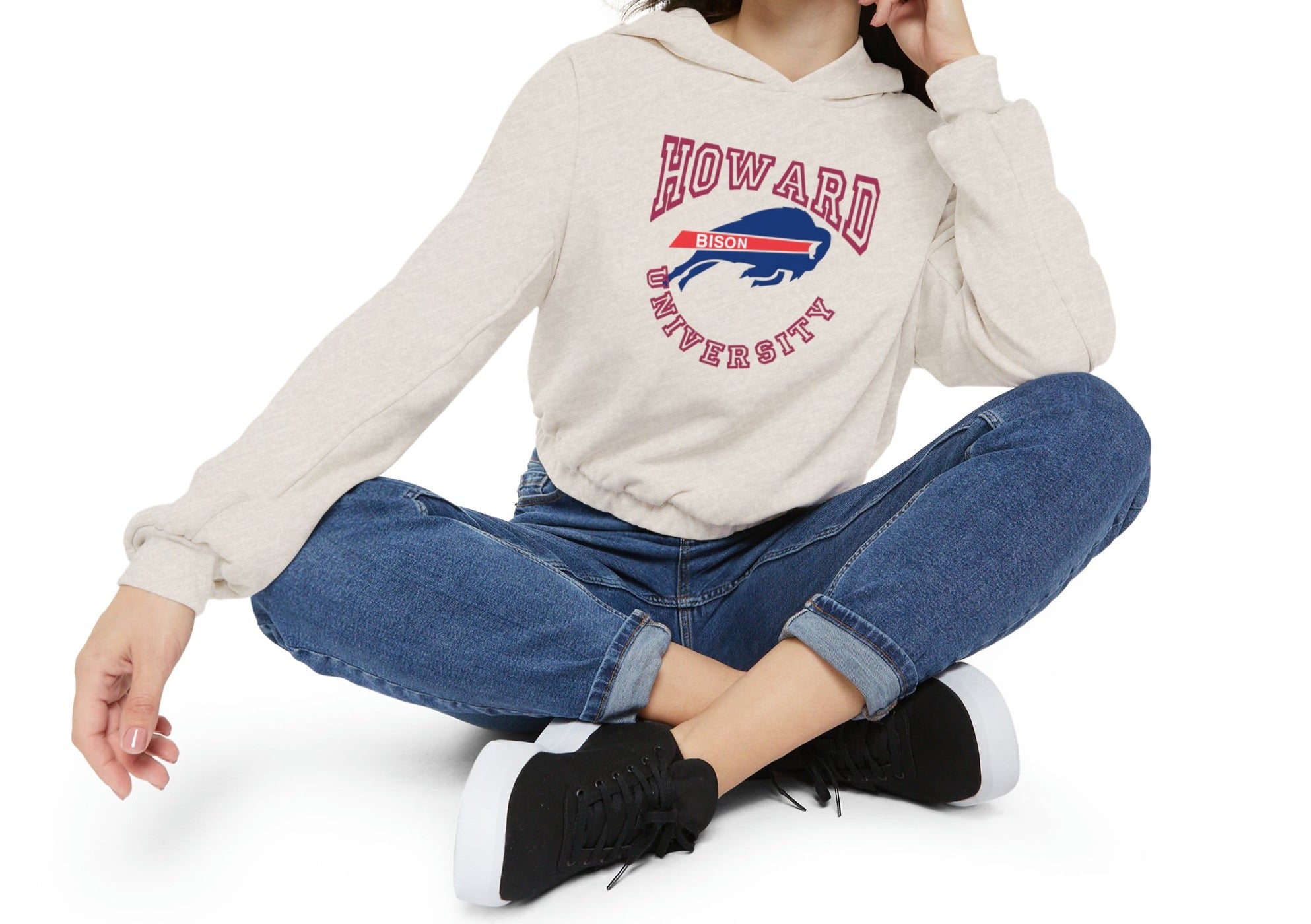Women's Classic Bison Cinched Bottom Hoodie
