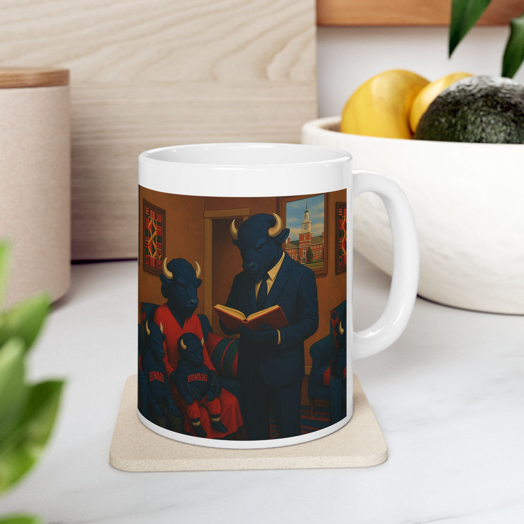 Mug - Howard Dad Reading to Children - Fathers Day Gift - Malcolm X Inspired Art
