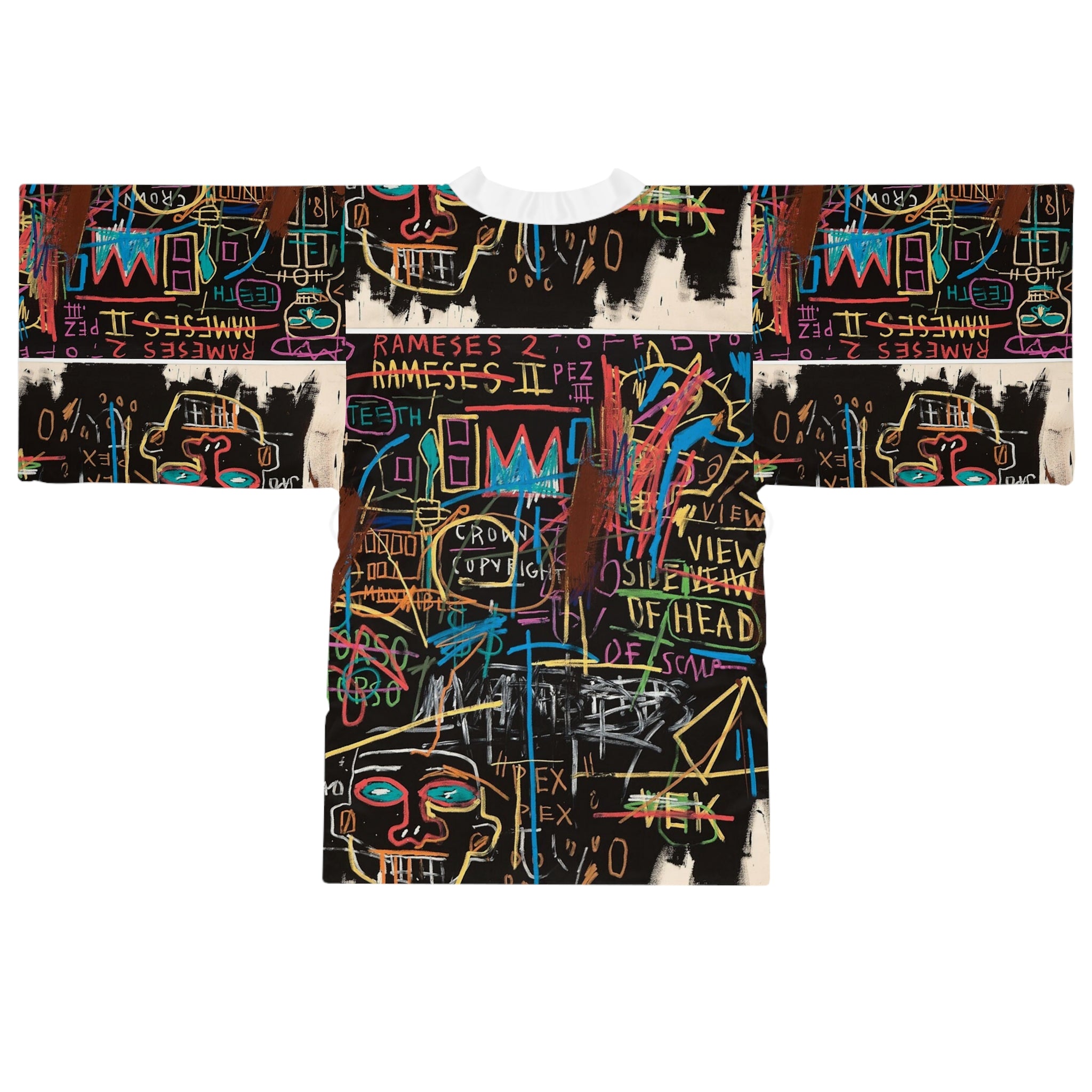 Basquiat Long Sleeve Kimono Robe (AOP)