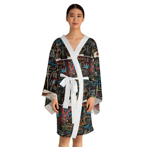 Basquiat Long Sleeve Kimono Robe (AOP)