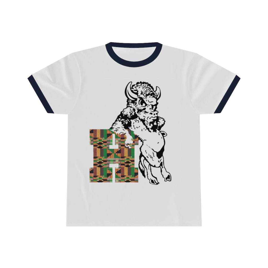 Kente H Bison Unisex Ringer Tee