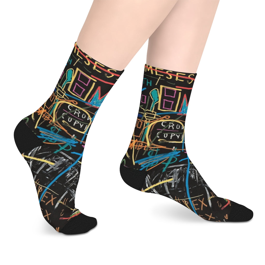 Basquiat Art Mid-length Socks