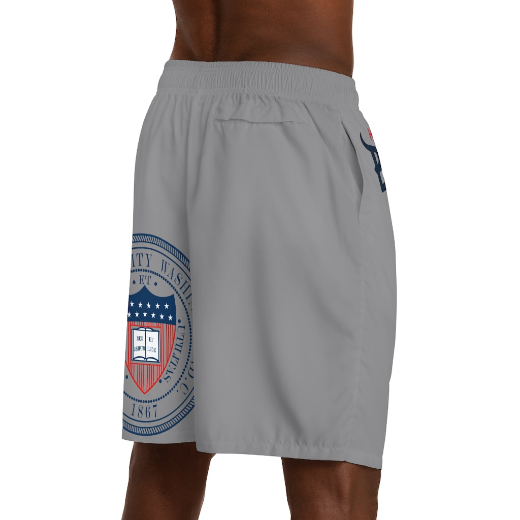 Bison Grey Men's Jogger Shorts (AOP)
