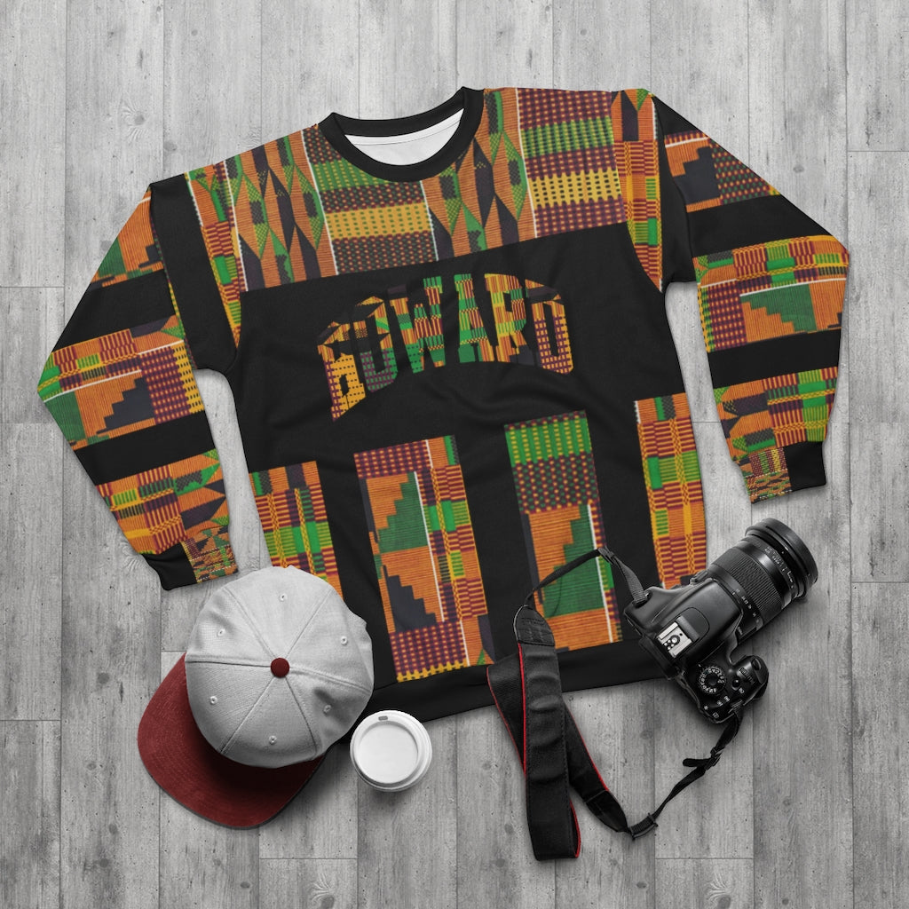 Kente Black HBCU AOP Unisex Sweatshirt